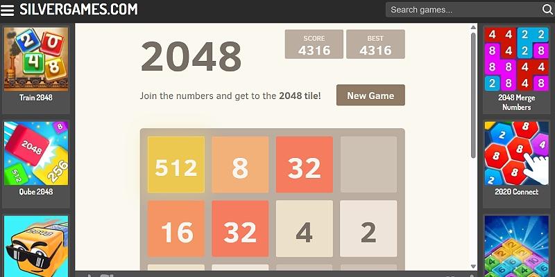 Browser game 2048 board in progress