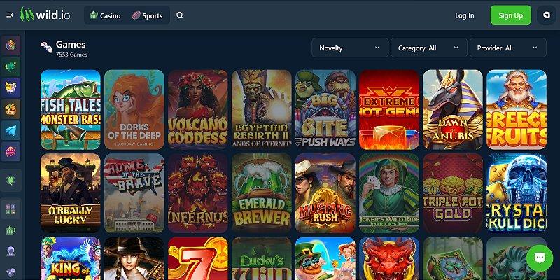 Casino games at wild.io