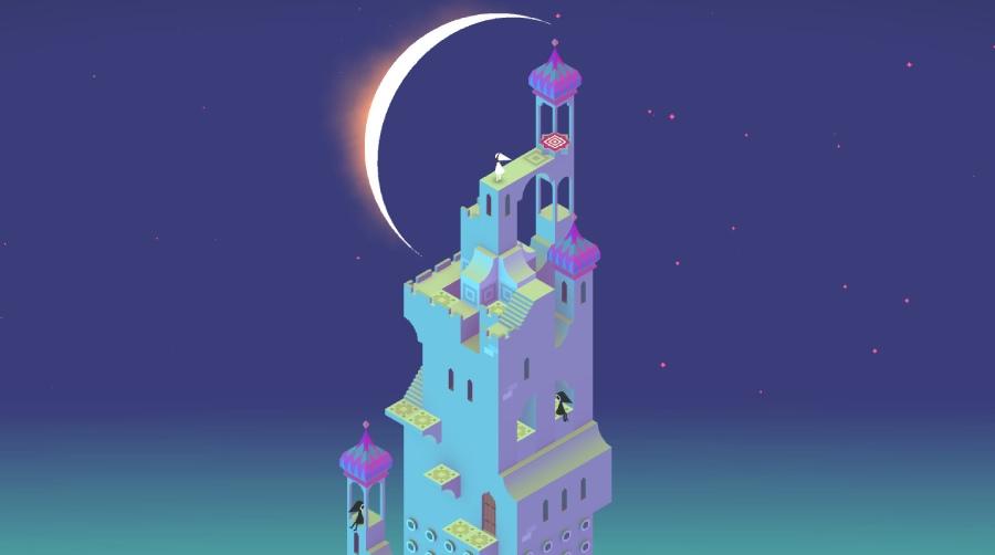 Monument Valley tower at night